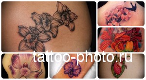 Значение татуировки орхидея - пример готовой тату