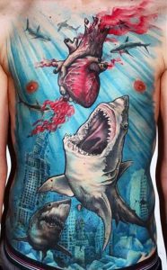 фото тату Акула от 15.11.2017 №017 - Shark Tattoo - tattoo-photo.ru 235234