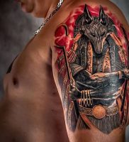 фото тату Анубис от 15.11.2017 №007 — Anubis tattoo — tattoo-photo.ru