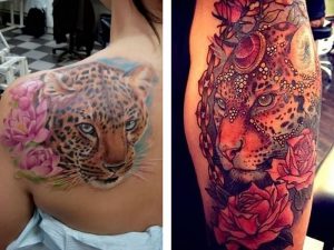 фото тату Леопард от 18.11.2017 №091 - tattoo Leopard - tattoo-photo.ru
