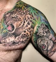 фото тату Леопард от 18.11.2017 №099 — tattoo Leopard — tattoo-photo.ru