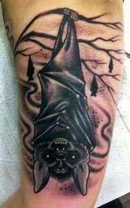 фото тату Летучая мышь от 19.11.2017 №010 - tattoo Bat - tattoo-photo.ru