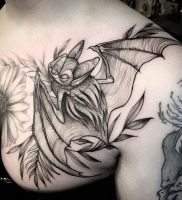 фото тату Летучая мышь от 19.11.2017 №015 — tattoo Bat — tattoo-photo.ru