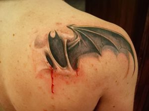фото тату Летучая мышь от 19.11.2017 №069 - tattoo Bat - tattoo-photo.ru