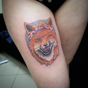 фото тату Лиса от 18.11.2017 №004 - Fox tattoo - tattoo-photo.ru