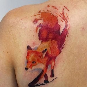 фото тату Лиса от 18.11.2017 №007 - Fox tattoo - tattoo-photo.ru