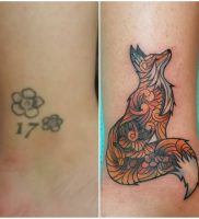 фото тату Лиса от 18.11.2017 №011 — Fox tattoo — tattoo-photo.ru