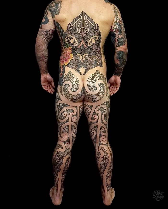 фото тату Маори от 16.11.2017 № 071 - Maori Tattoo - tattoo-photo.ru.
