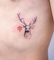 фото тату Олень от 15.11.2017 №007 — tattoo Deer — tattoo-photo.ru