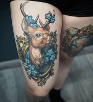 фото тату Олень от 15.11.2017 №008 — tattoo Deer — tattoo-photo.ru