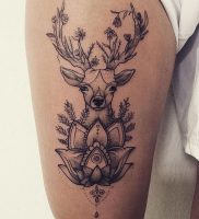 фото тату Олень от 15.11.2017 №015 — tattoo Deer — tattoo-photo.ru