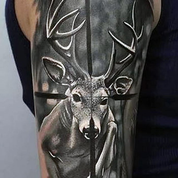 фото тату Олень от 15.11.2017 № 049 - tattoo Deer - tattoo-photo.ru.