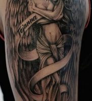 фото тату ангел от 14.11.2017 №009 — tattoo angel — tattoo-photo.ru