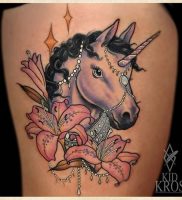 фото тату единорог от 14.11.2017 №008 — unicorn tattoo — tattoo-photo.ru