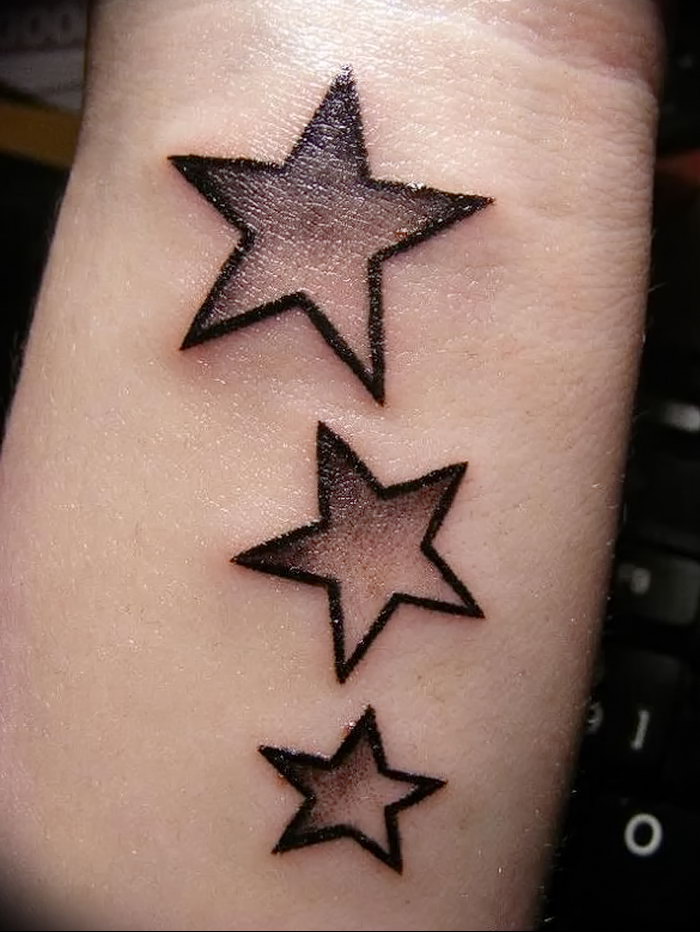 Татуировки звездочки на руке