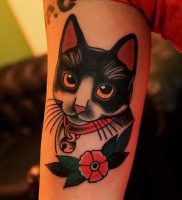 фото тату кот от 19.11.2017 №006 — cat tattoo — tattoo-photo.ru