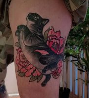 фото тату кот от 19.11.2017 №009 — cat tattoo — tattoo-photo.ru