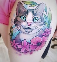 фото тату кот от 19.11.2017 №010 — cat tattoo — tattoo-photo.ru