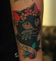 фото тату кот от 19.11.2017 №014 — cat tattoo — tattoo-photo.ru
