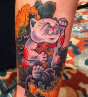 фото тату кот от 19.11.2017 №015 — cat tattoo — tattoo-photo.ru