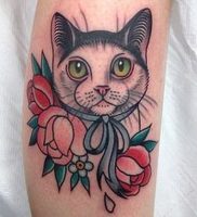 фото тату кот от 19.11.2017 №018 — cat tattoo — tattoo-photo.ru