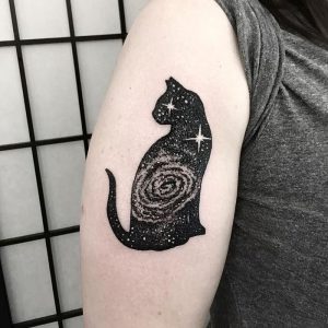 фото тату кошка от 19.11.2017 №003 - cat tattoo - tattoo-photo.ru