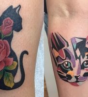 фото тату кошка от 19.11.2017 №009 — cat tattoo — tattoo-photo.ru