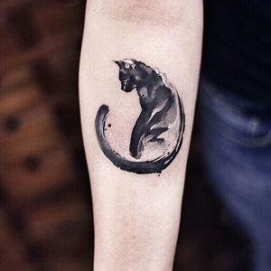 фото тату кошка от 19.11.2017 №022 - cat tattoo - tattoo-photo.ru