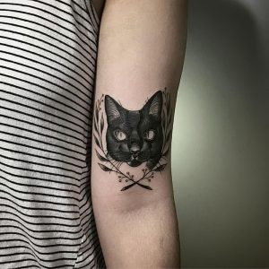 фото тату кошка от 19.11.2017 №033 - cat tattoo - tattoo-photo.ru
