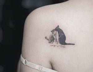 фото тату кошка от 19.11.2017 №049 - cat tattoo - tattoo-photo.ru