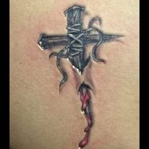 фото тату крест от 23.11.2017 №003 - tattoo cross - tattoo-photo.ru