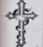 фото тату крест от 23.11.2017 №009 — tattoo cross — tattoo-photo.ru