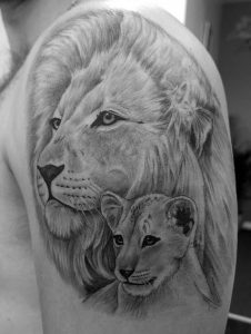 фото тату лев от 18.11.2017 №010 - tattoo lion - tattoo-photo.ru
