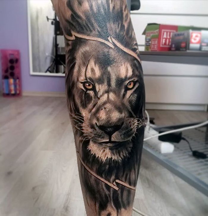 фото тату лев от 18.11.2017 № 028 - tattoo lion - tattoo-photo.ru.