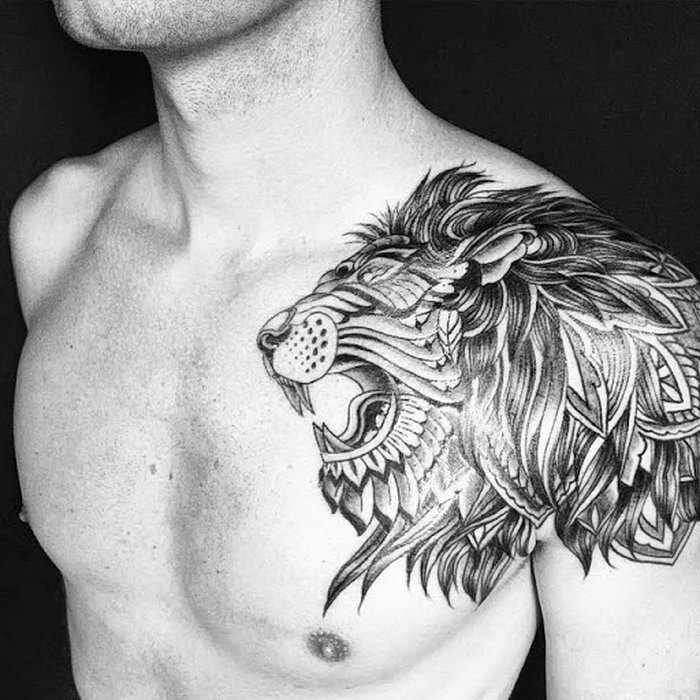 фото тату лев от 18.11.2017 № 058 - tattoo lion - tattoo-photo.ru.
