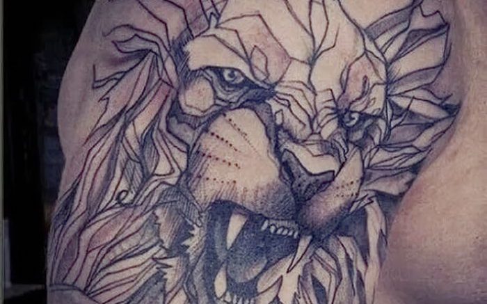 фото тату лев от 18.11.2017 №059 - tattoo lion - tattoo-photo.ru