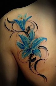 фото тату лилия от 19.11.2017 №009 - tattoo lily - tattoo-photo.ru