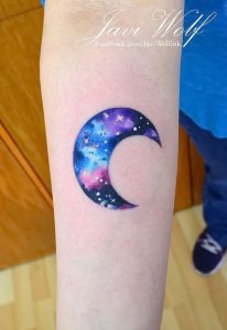 фото тату луна от 19.11.2017 №021 - tattoo moon - tattoo-photo.ru