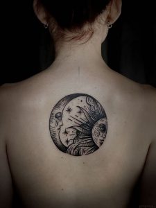 фото тату луна от 19.11.2017 №026 - tattoo moon - tattoo-photo.ru