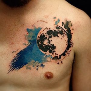 фото тату луна от 19.11.2017 №044 - tattoo moon - tattoo-photo.ru