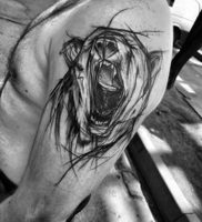 фото тату медведь от 17.11.2017 №099 — bear tattoo — tattoo-photo.ru