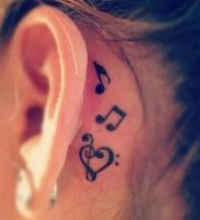 фото тату с нотами от 16.11.2017 №002 — tattoo with notes — tattoo-photo.ru