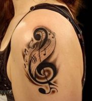 фото тату с нотами от 16.11.2017 №017 — tattoo with notes — tattoo-photo.ru