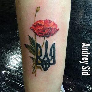 фото тату цветок Мак от 17.11.2017 №005 - tattoo flower mack - tattoo-photo.ru
