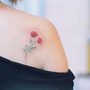 фото тату цветок Мак от 17.11.2017 №012 - tattoo flower mack - tattoo-photo.ru