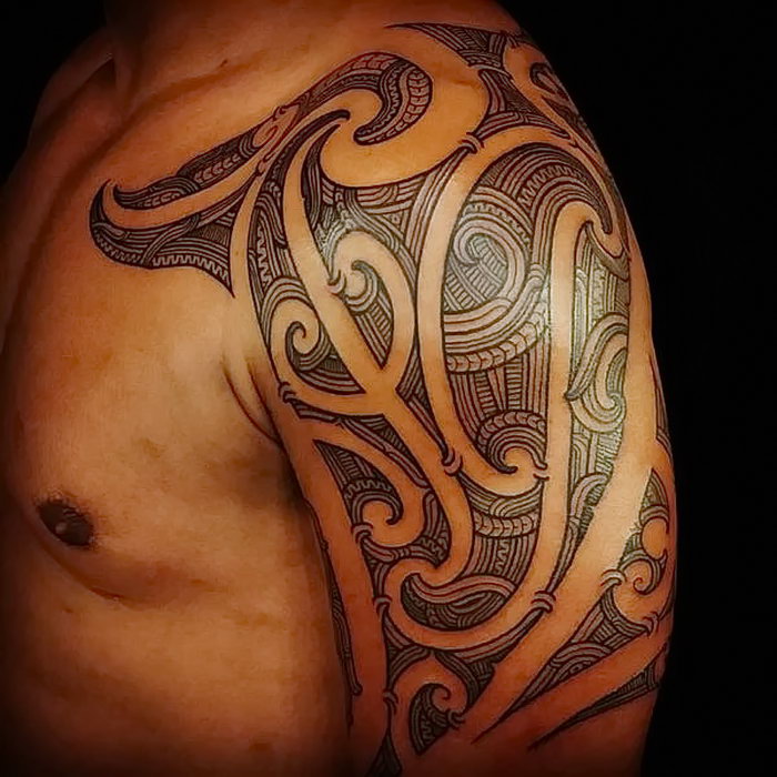 фото тату Маори от 16.11.2017 №069 Maori Tattoo tattoophoto.ru