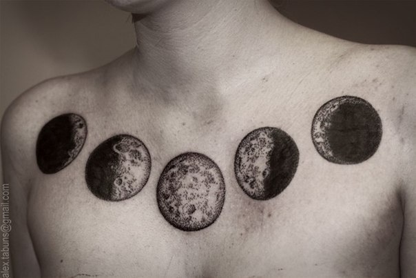 Значение татуировки с изображением луны — фото