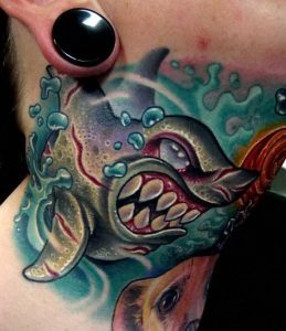 фото тату Акула от 15.11.2017 №013 - Shark Tattoo - tattoo-photo.ru