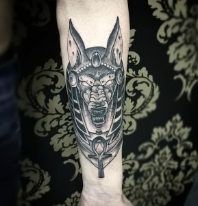 фото тату Анубис от 15.11.2017 №035 - Anubis tattoo - tattoo-photo.ru