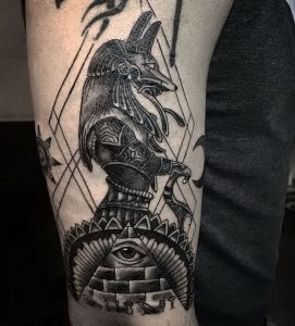 фото тату Анубис от 15.11.2017 №037 - Anubis tattoo - tattoo-photo.ru